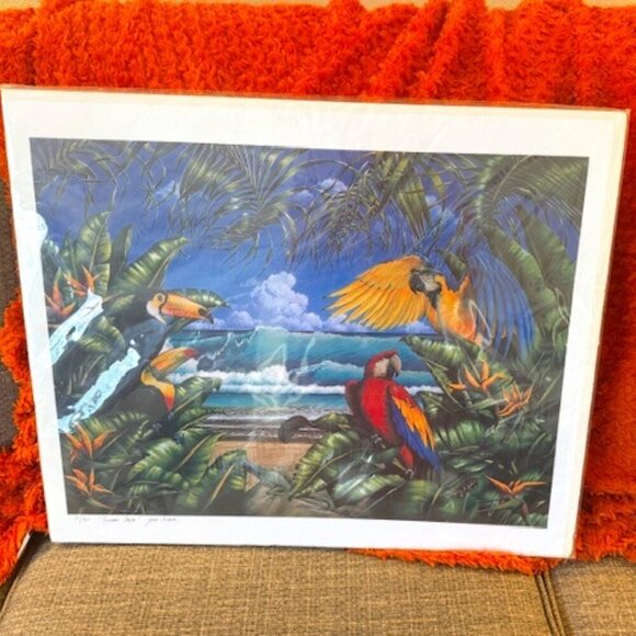 sue clark toucan caye art  print 79/300 - Picture 1 of 6